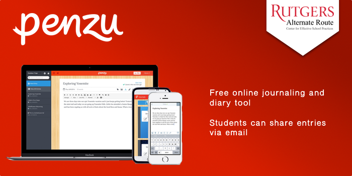  Penzu - Free online journaling and diary tool. Students can share entries via email.