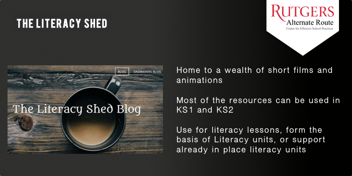 Literacy Shed - Home to a wealth of short films and animations.  Most of the resources can be used in KS1 and KS2 Use for literacy lessons, form the basis of Literacy units, or support already in place literacy units.