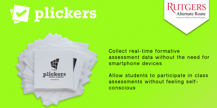 Plickers - Collect real-time formative assessment data without the need for smartphone devices. Allow students to participate in class assessments without feeling self-conscious.