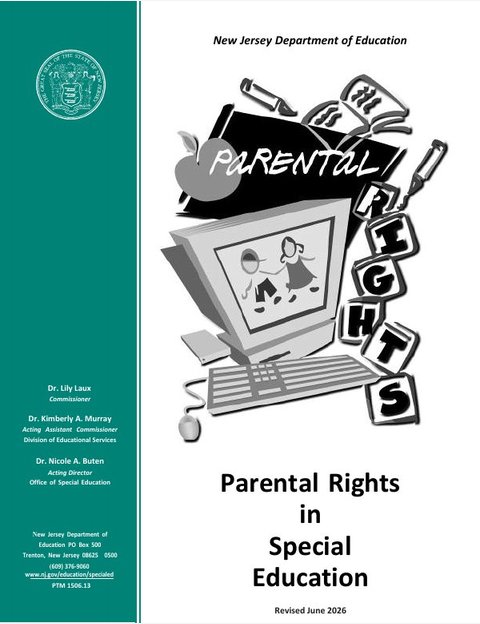 Cover of the NJDOE Parental Rights in Special Education (PRISE) booklet
